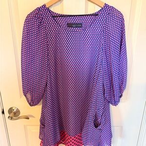 Lucy Love Women's Pink and Purple Mini Dress